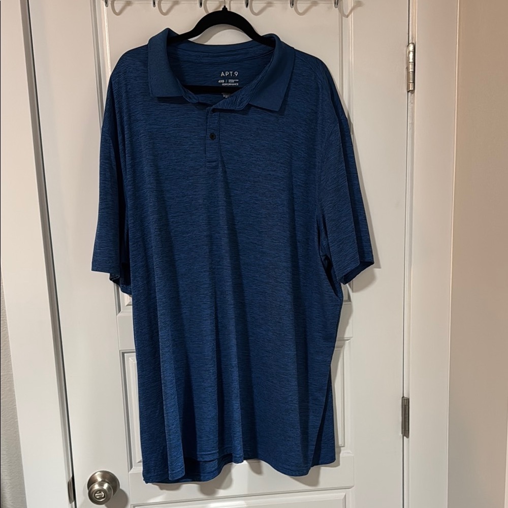 Apt. 9 Blue Polo Shirt Lightweight Casual Wear